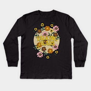 Talking Heads Name Personalized Flower Retro Floral 80s 90s Name Style Kids Long Sleeve T-Shirt